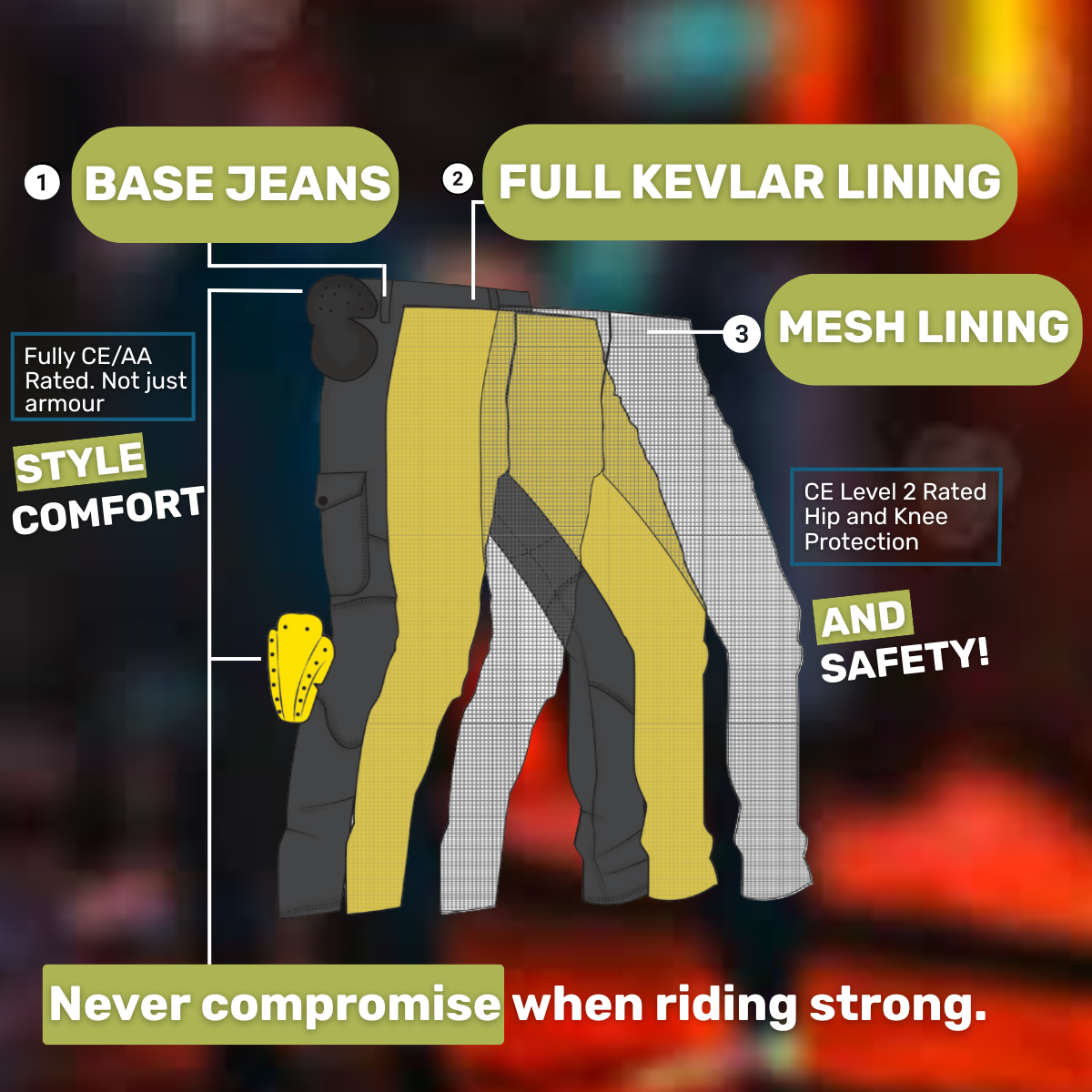 Protecmates Rider Motorcycle Jeans